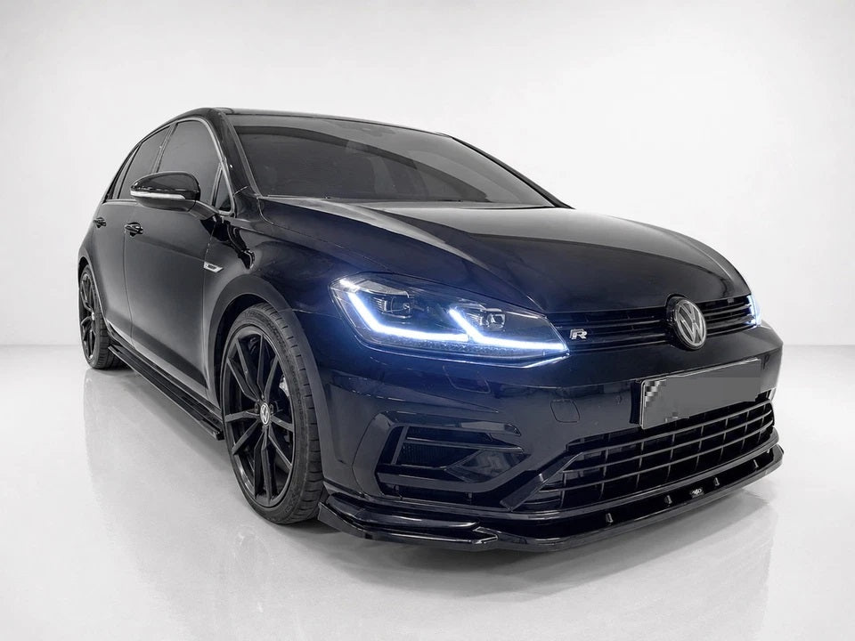 👉Splitter anteriore V.1 Volkswagen Golf MK7 Facelift R/R-Line ABS nero lucido👈