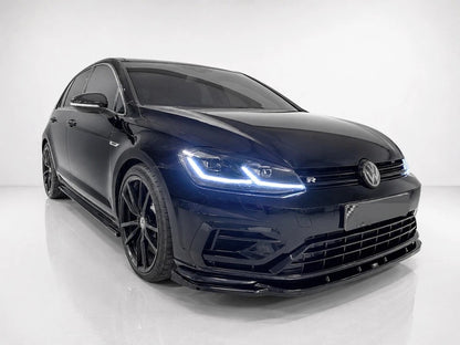 👉Splitter anteriore V.1 Volkswagen Golf MK7 Facelift R/R-Line ABS nero lucido👈