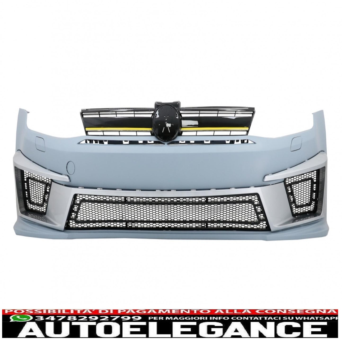 complete body kit suitable for vw golf 7 vii 5g1 (2012-2017) r400 design with full exhaust system and 3d led drl headlights dynamic sequential yellow flowing cornering lights 
