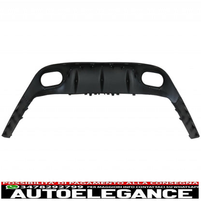 diffusore posteriore con terminali di scarico e griglia centrale adatto per mercedes classe e c238 amg sport line (2016+) e53 gt-r pacchetto notturno design tutto nero