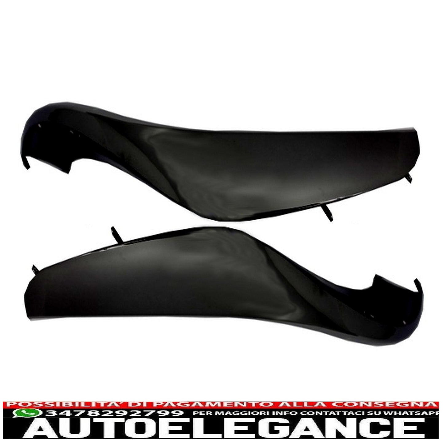 Alette splitter per paraurti anteriore adatte per mercedes w222 classe s s63 design (2013-up) edizione nera AUTOELEGANCERICAMBI