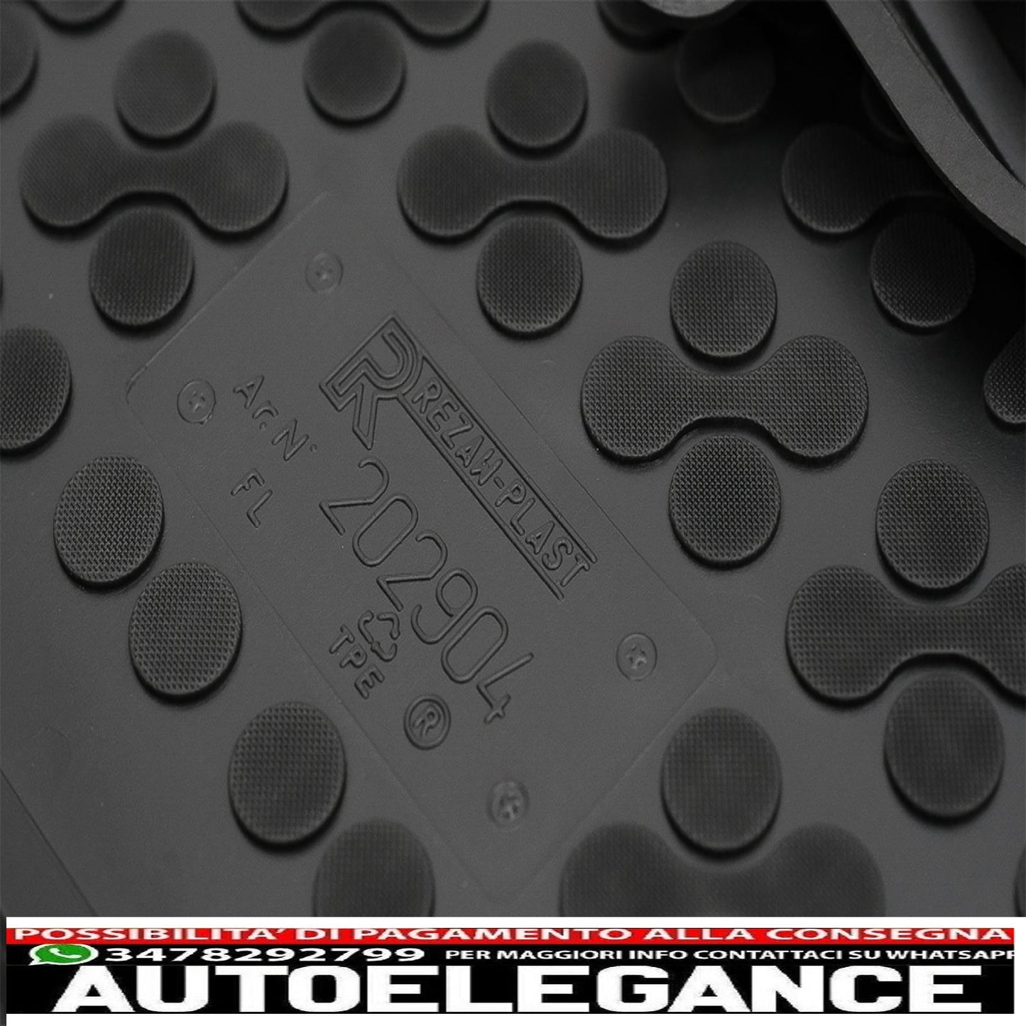 Black rubber mats suitable for Land Rover Range Rover Evoque i L538 (2011-2014) L538 Facelift (2014-2018)