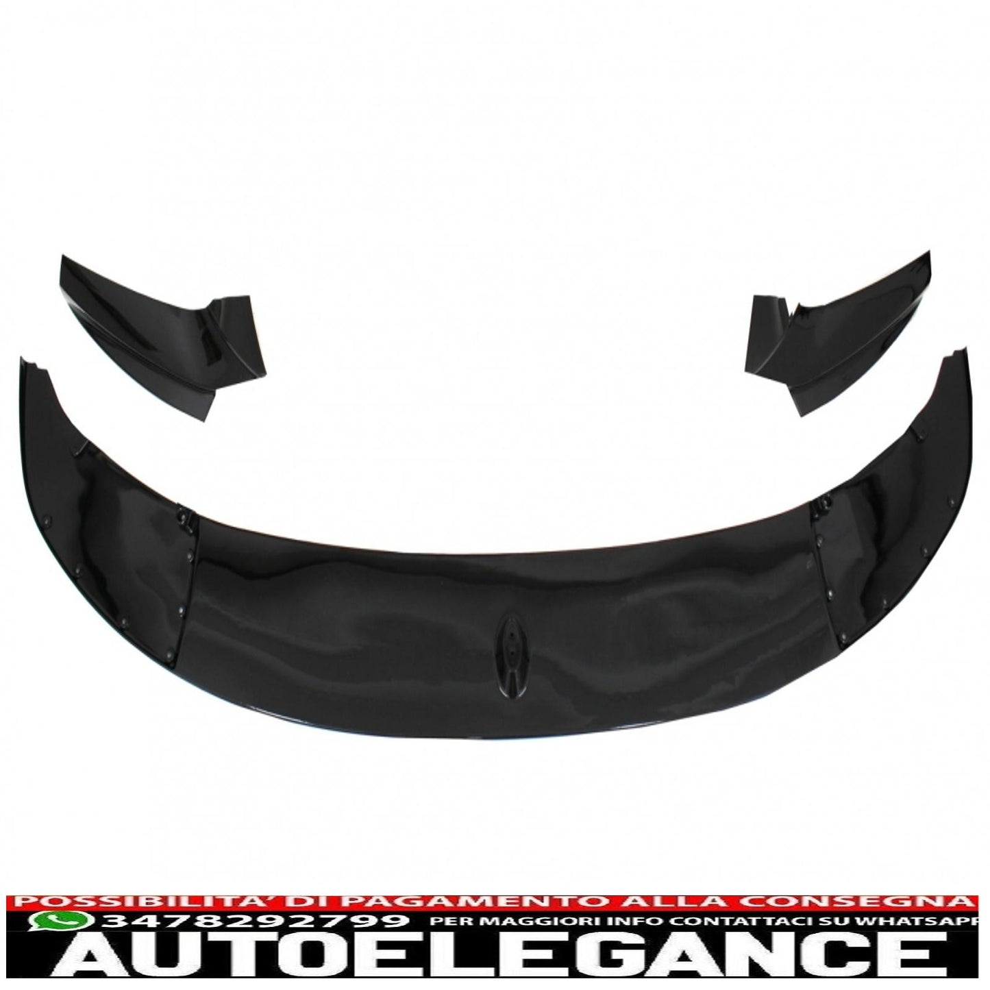 Front Bumper Spoiler Lip Fit For BMW 5 Series F10 F11 Sedan Touring (2011-2017) M-Performance Piano Black 
