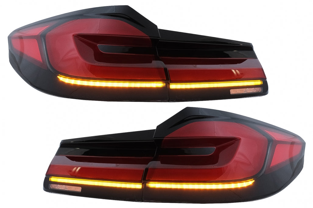 Fanali posteriori Full LED adatti per BMW Serie 5 G30 Berlina (2017-2019) LCI Design con luci di svolta sequenziali dinamiche