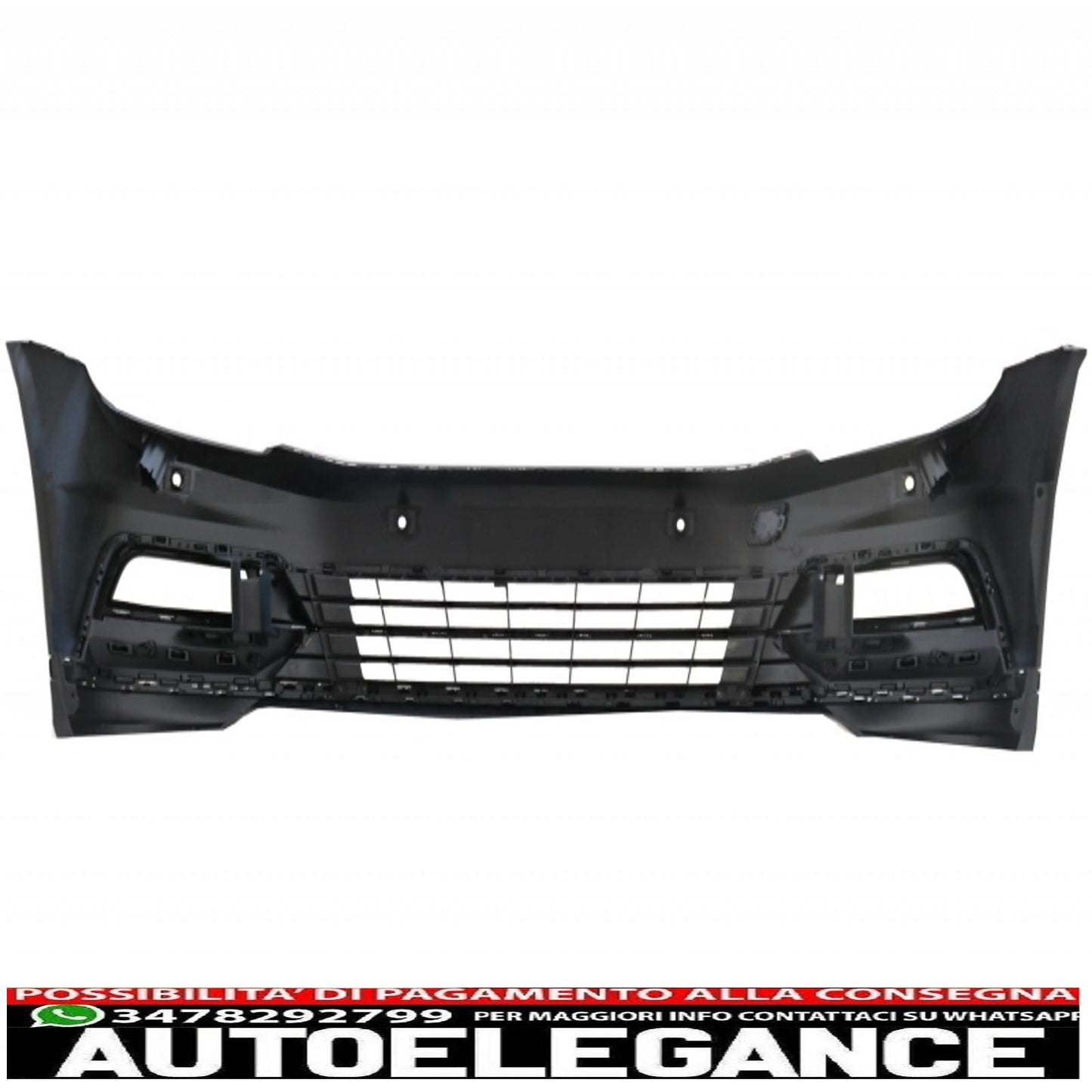 Paraurti anteriore con fari e diffusore paraurti posteriore adatto per vw passat b8 3g (2015-2018) design r-line