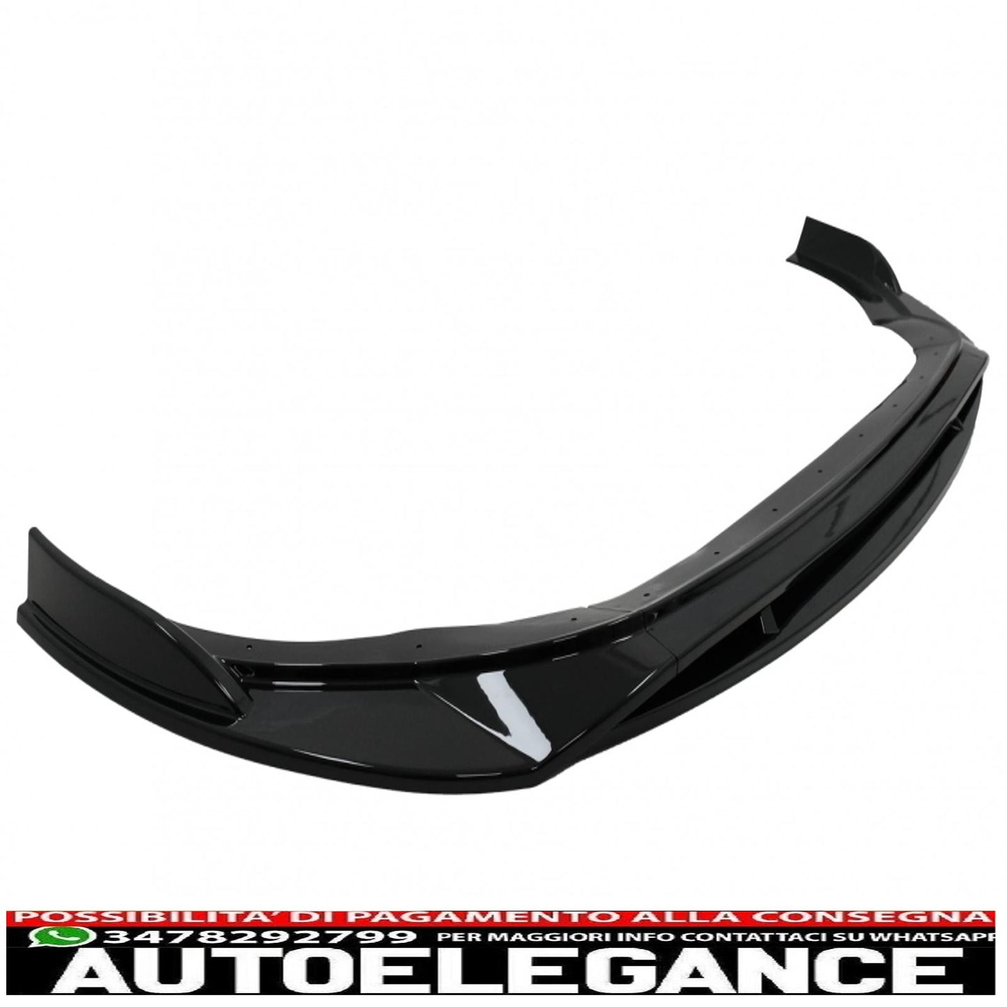 Front Bumper Lip Extension Spoiler Fit For VW Golf 8 R (2020-) Piano Black