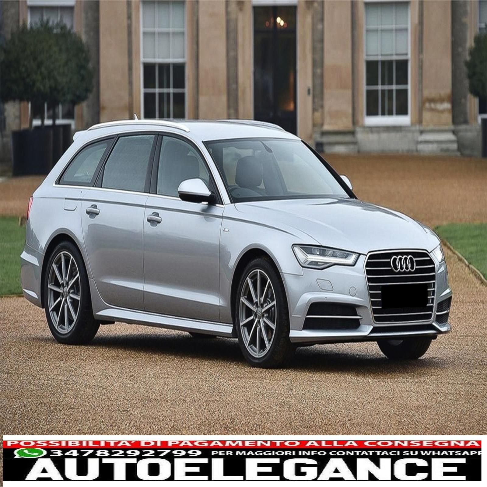 coperture inferiori della griglia del paraurti griglie laterali adatte per audi a6 c7 4g s-line facelift (2015-2018) nero cromato AUTOELEGANCERICAMBI