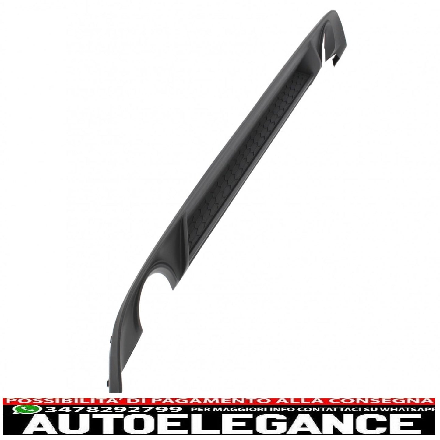 diffusore d'aria per paraurti posteriore adatto per vw golf 7.5 vii (2017-up) con sistema di scarico completo e fanali posteriori a led luci di svolta sequenziali dinamiche design gti