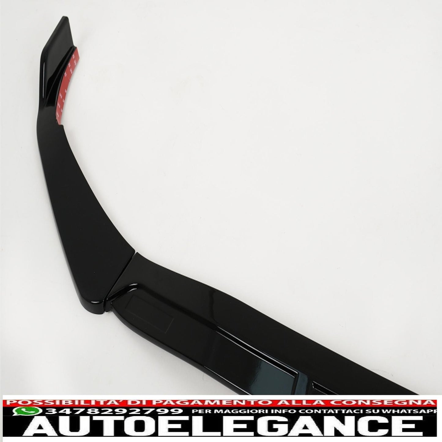 Front Bumper Spoiler Lip Suitable For Mercedes C Class W206 S206 Sport Line (2021-up) Piano Black 