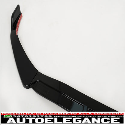 Front Bumper Spoiler Lip Suitable For Mercedes C Class W206 S206 Sport Line (2021-up) Piano Black 