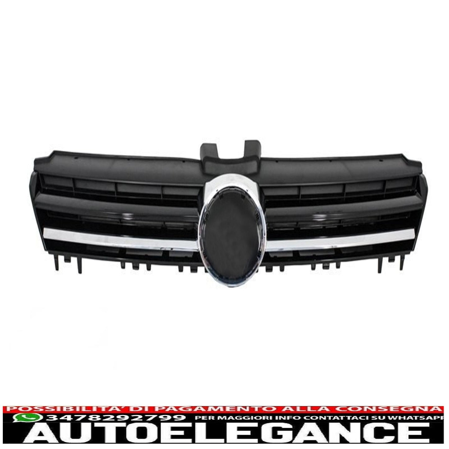 front bumper with led headlights dynamic sequential cornering lights and chrome inserts on the grille suitable for vw golf vii 7 5g (2013-2017) gti look 