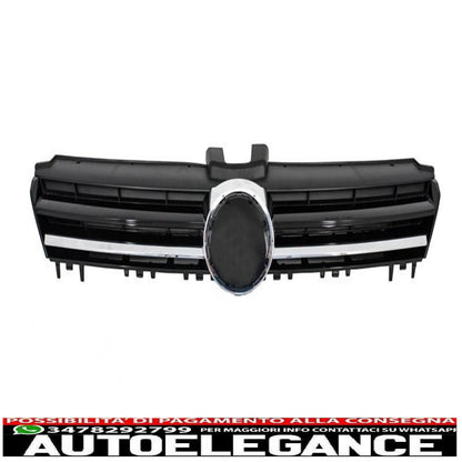 front bumper with led headlights dynamic sequential cornering lights and chrome inserts on the grille suitable for vw golf vii 7 5g (2013-2017) gti look 