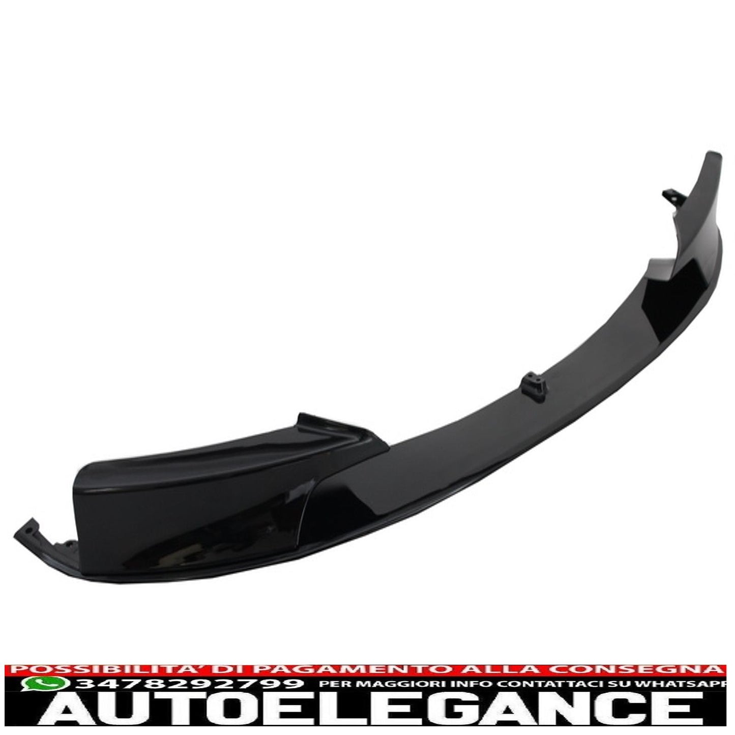 Spoiler paraurti anteriore con diffusore posteriore adatto per BMW Serie 3 F30 F31 (2011-up) M Performance Design Brillante Black Edition