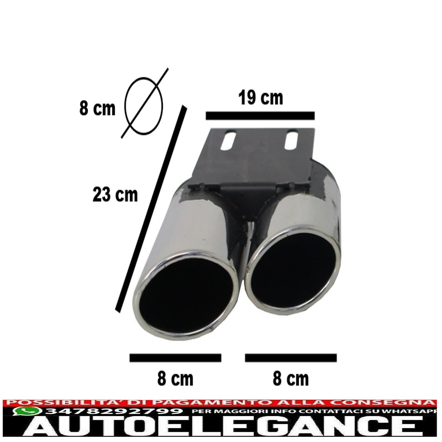 Exhaust tips exhaust tips suitable for audi a3 8v sedan sportback coupe (2012-2017) s3 quad design