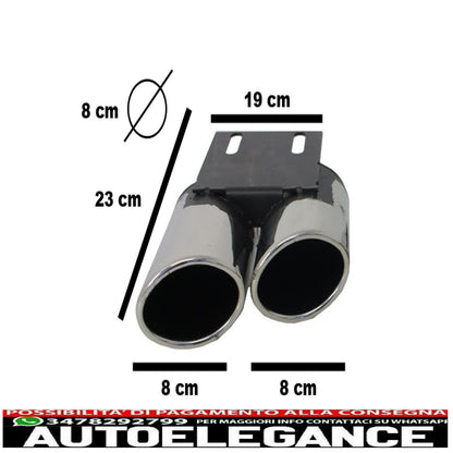 Exhaust tips exhaust tips suitable for audi a3 8v sedan sportback coupe (2012-2017) s3 quad design