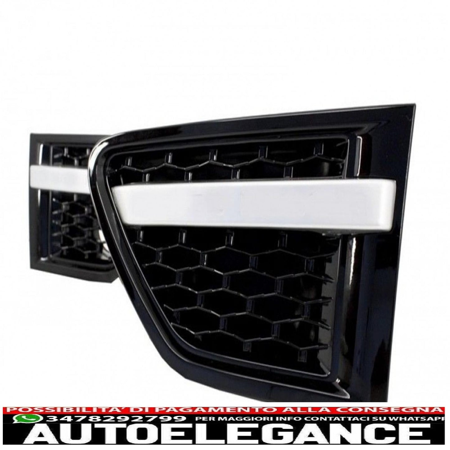 central grille and side air intakes group suitable for land rover sport l320 restyling (2009-2013) autobiography look all black edition