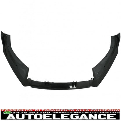 Spoiler aggiuntivo per paraurti anteriore adatto per audi a4 b9 8w s-line (2016-2018) carbon look