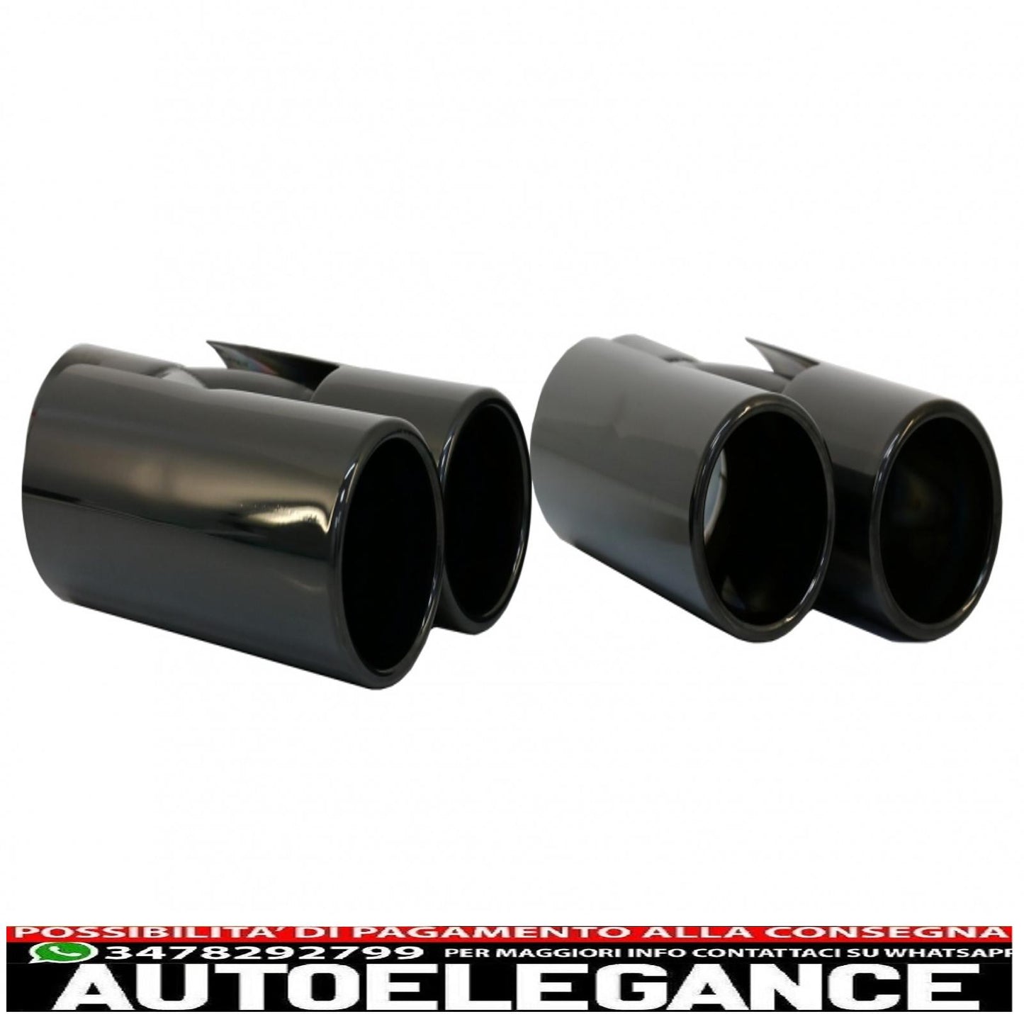 exhaust muffler tips suitable for bmw e60 e90 e92 e93 f10 f30 m3 m5 m6 piano black design 