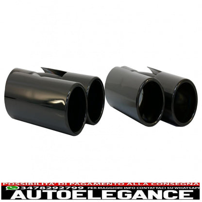 exhaust muffler tips suitable for bmw e60 e90 e92 e93 f10 f30 m3 m5 m6 piano black design 