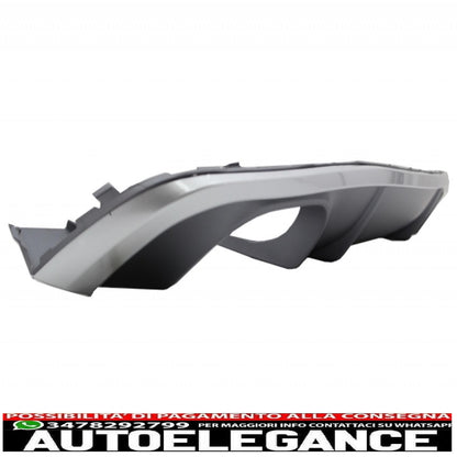 Diffusore paraurti posteriore con terminali di scarico terminali di scarico adatti per audi a4 b9 8w berlina avant s-line (2016-2018) s4 design