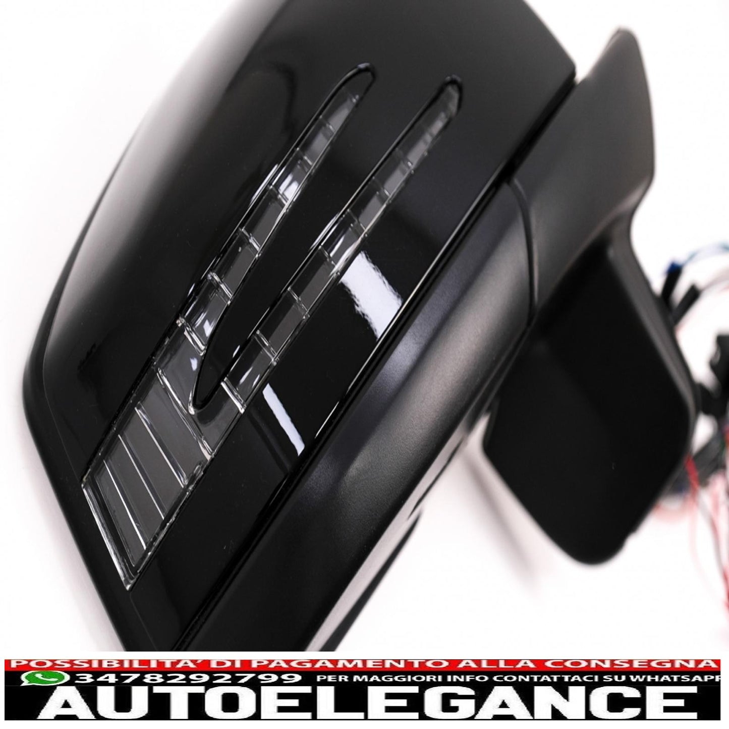 Complete mirror assembly suitable for mercedes g-class w463 (1989-2018) 2013 piano black design 