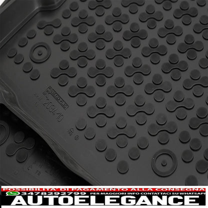 black rubber mats suitable for dacia dacia sandero ii stepway 4x4 version (2019-up)
