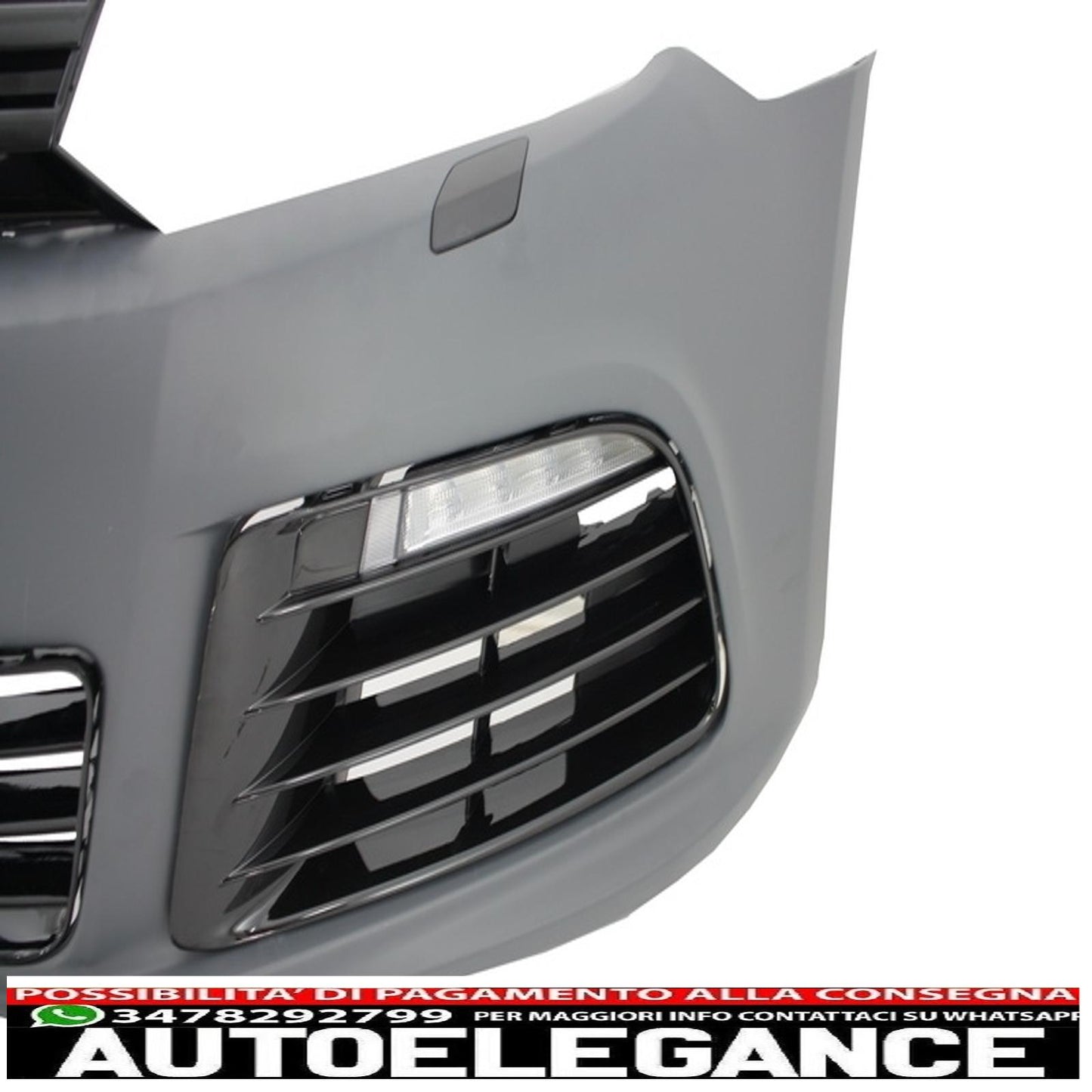 paraurti anteriore adatto per vw golf vi 6 (2008-2013) r20 look con fari 3d led drl u-design led luce di svolta fluida