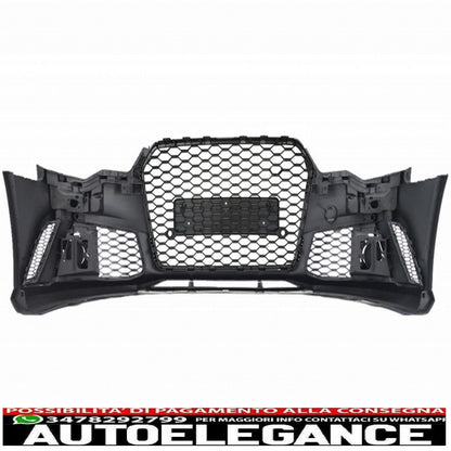 front bumper with additional spoiler suitable for audi a6 c7 4g (2011-2015) rs6 design 