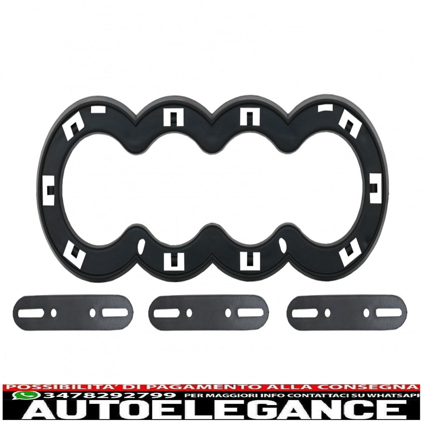 griglia anteriore senza badge adatta per audi tt 8j (2006-2014) rs design sport nero opaco