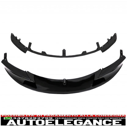 Front Bumper Spoiler with Side Skirts and Additional Lip Extensions, Fit for BMW 3 Series F30 F31 Sedan Touring (2011-2018) M Performance Design 