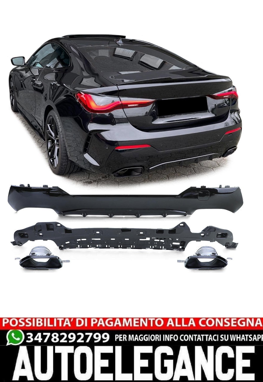 Diffusore Posteriore + Terminali di scarico 440 Look adatto perSerie 4 BMW G22 g