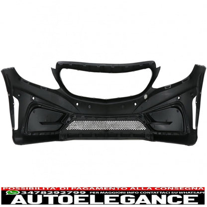 Paraurti anteriore con diffusore doppia uscita e terminali di scarico adatti per mercedes classe c a205 cabriolet c205 coupe (2014-2019)