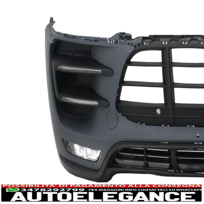 Front bumper suitable for porsche macan (2014-07.2018) turbo design 