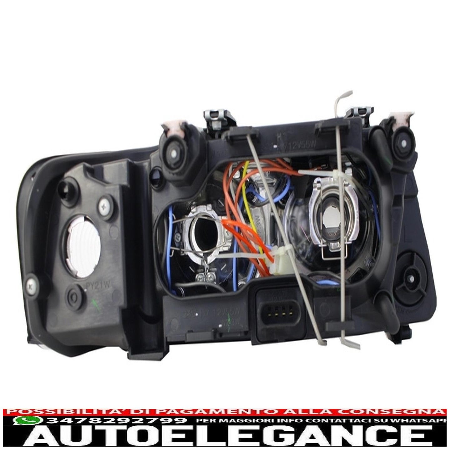 angel eye headlights suitable for audi a3 8l (09.2000-05.2003) black