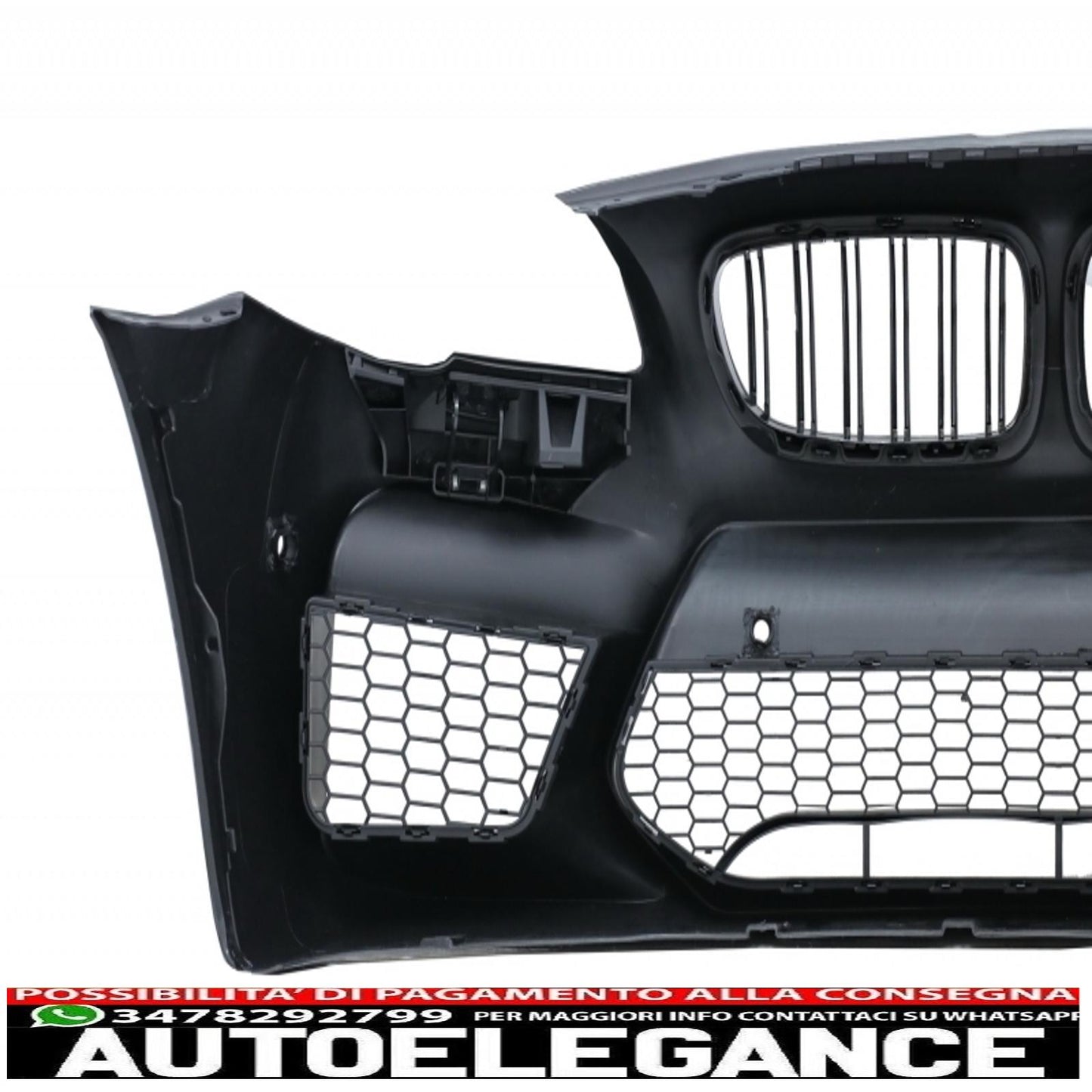 kit carrozzeria adatto per paraurti BMW serie 5 F10 (2011-2017) con minigonne laterali e doppi terminali di scarico doppi in fibra di carbonio design M5