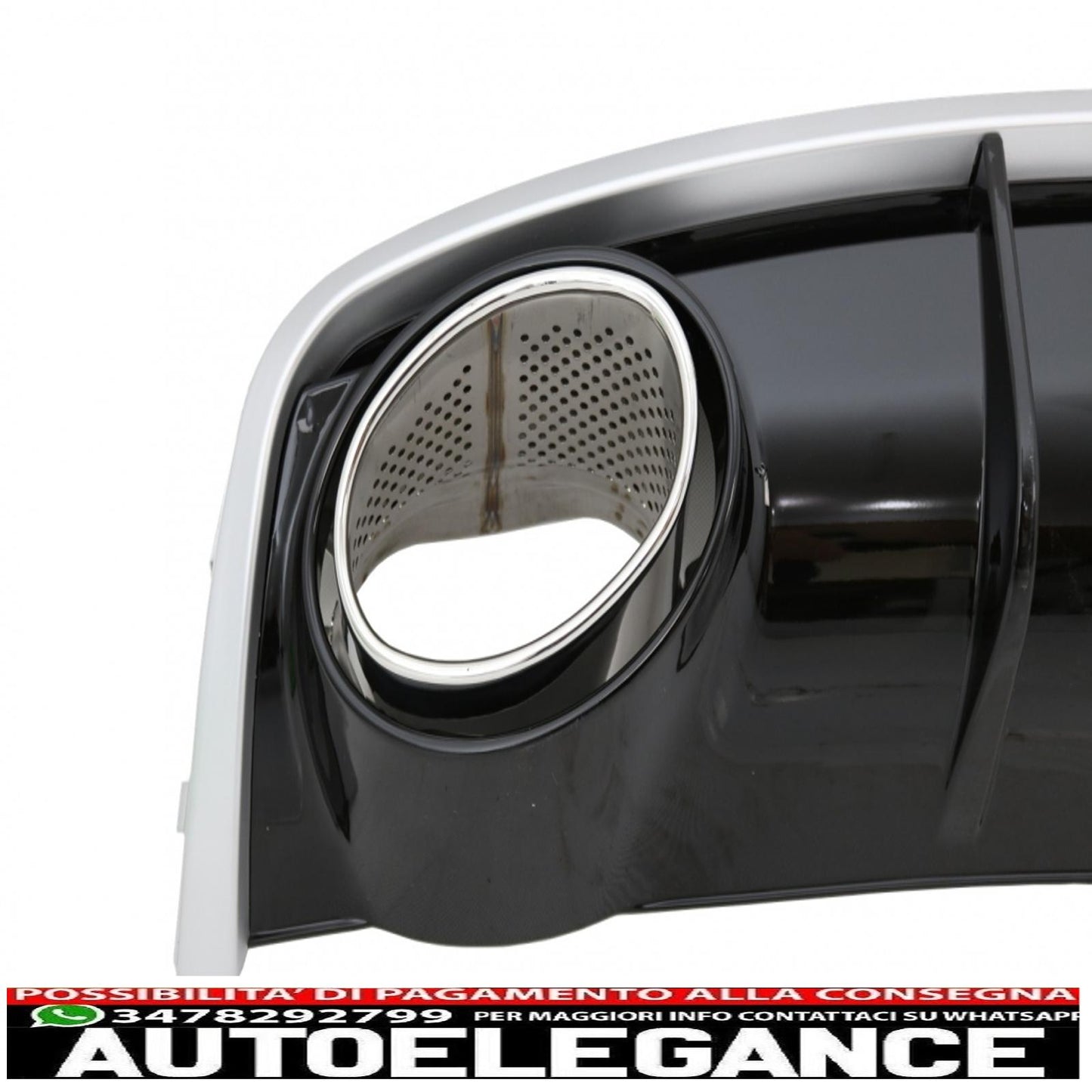 Diffusore e terminali di scarico per mantovana paraurti posteriore adatti per audi a4 b8 b8.5 limousine avant facelift (2012-2015) design rs4