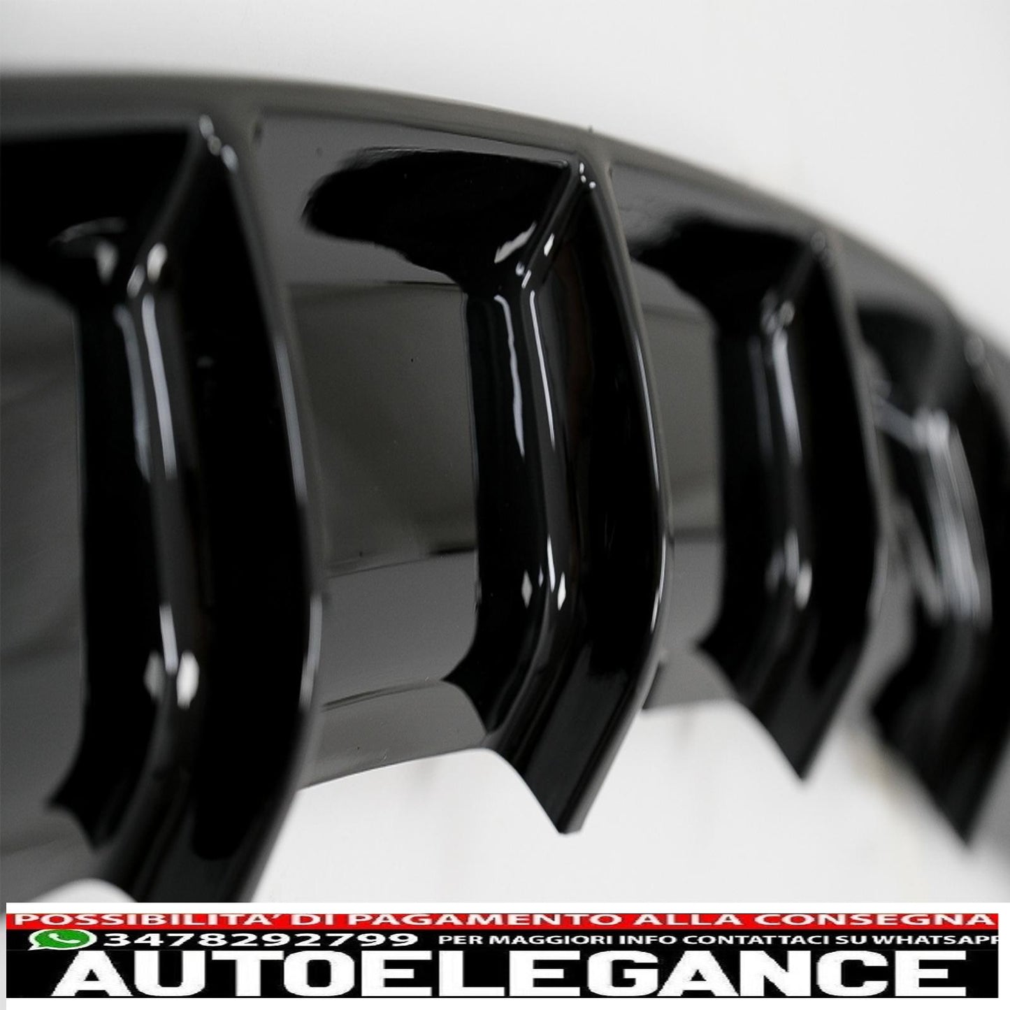 Spoiler paraurti posteriore pianoforte diffusore mantovana nero adatto per BMW Serie 3 F30 F31 (2011-up) Design M-Performance Doppia uscita sinistra