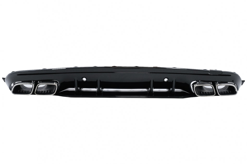DIFFUSORE ADATTO PER MERCEDES CLASSE C W205 2014-2020 LOOK C63S NERO LUCIDO
