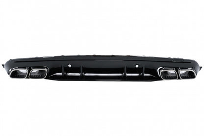 DIFFUSORE ADATTO PER MERCEDES CLASSE C W205 2014-2020 LOOK C63S NERO LUCIDO