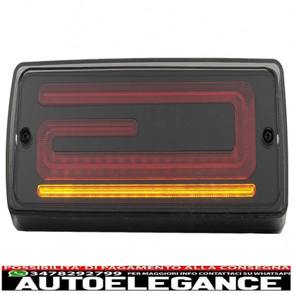 led rear lights light bar suitable for mercedes g class w463 (2008-2017) restyling 2018 dynamic design sequential cornering lights dynamic start smoke