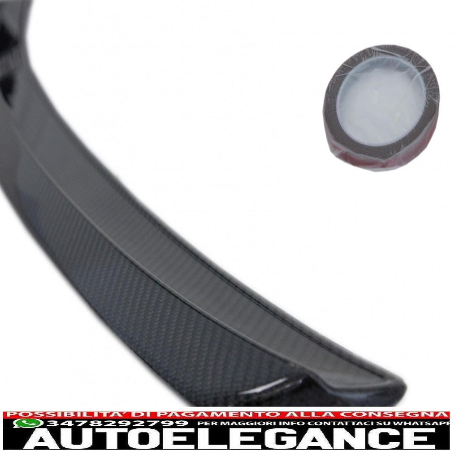trunk spoiler suitable for mercedes c-class w204 limousine (2007-2014) real carbon design 