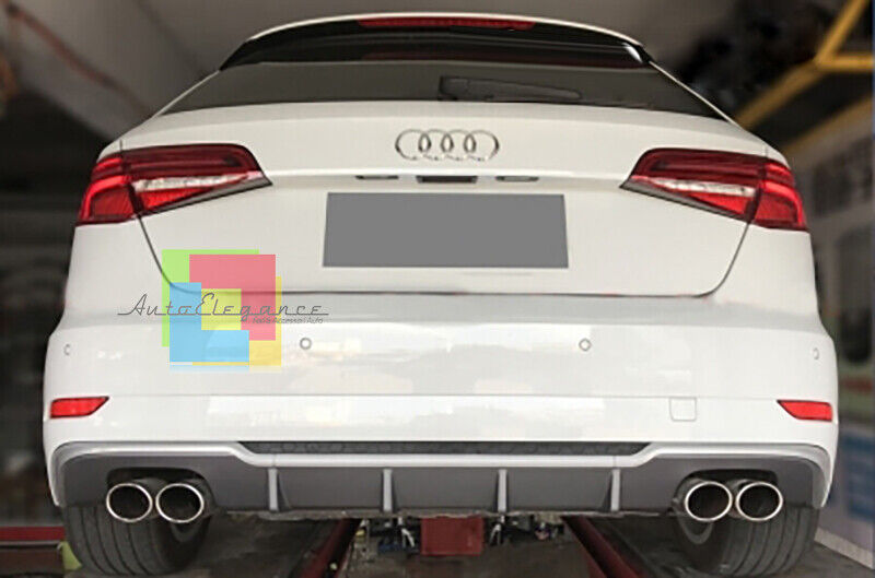 ESTRATTORE PER AUDI A3 8V 2016-2019 SPORTBACK SPOILER POSTERIORE S3 DIFFUSORE