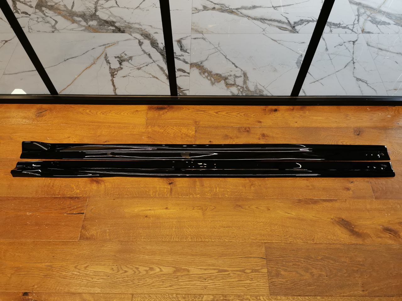 SOTTO MINIGONNE ADATTE PER MERCEDES CLASSE A W177 V177 LOOK NERO LUCIDO