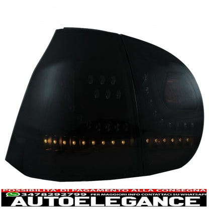 fanali posteriori a led fumé nero luci sequenziali dinamiche con estensione paraurti posteriore e minigonne laterali adatti per vw golf 5 (2004-2007) design urban style r32
