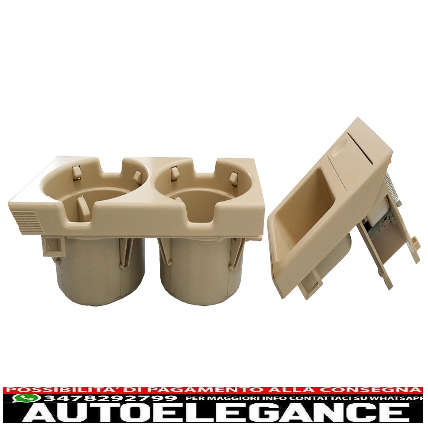 cup holder and coin holder suitable for bmw 3 series e46 (1998-2005) beige