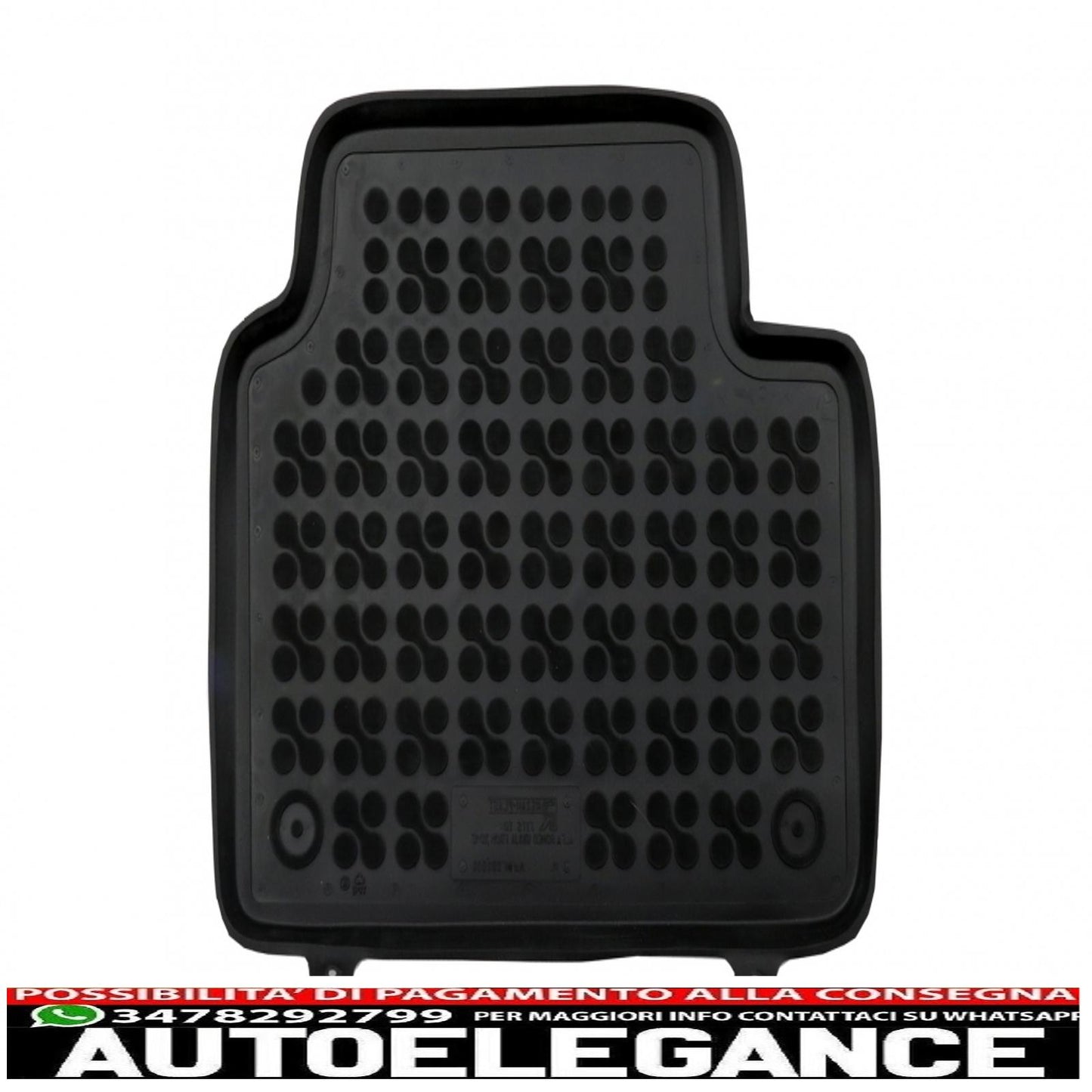 Black rubber mats suitable for alfa romeo giulia (952) 4x2 (2016-up)