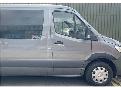 WIDENED MUDGUARDS SUITABLE FOR MERCEDES SPRINTER W907 2019+ MATT BLACK LOOK