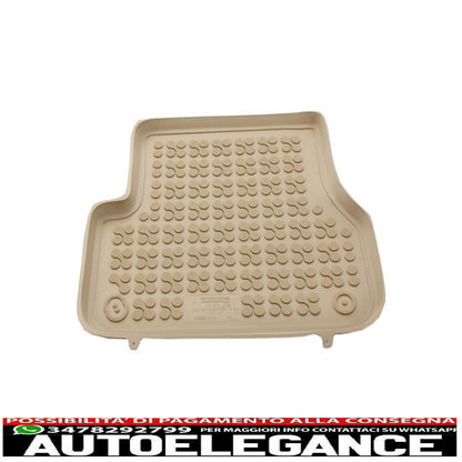 Beige rubber mat suitable for Audi A6 C7 4G Limousine (2011-2018) A7 4G Sportback (2010-2017)