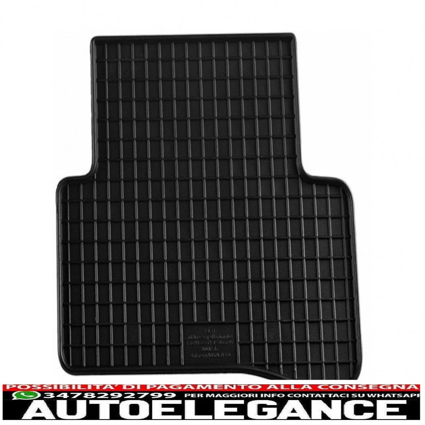 Rubber mat suitable for mercedes c class w205 2014+ black