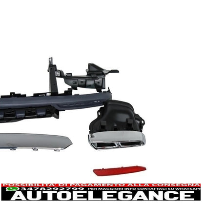 Air Diffuser Exhaust Muffler Tips Fit For Mercedes S Class W222 Sport Line Package (2013-06.2017) S65 Design